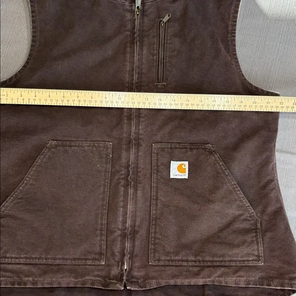EUC Carhartt Washed Duck Sherpa-Lined Mock-Neck Relaxed-Fit Vest- Women’s Large - Picture 12 of 12